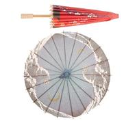 COHEALI 2piezas Paraguas de Papel Aceitado Japonés Decorativo de Estilo Clásico para Fotografía Decoración de Bodas y Fiestas Colores Azul Luna y Flor de Cerezo