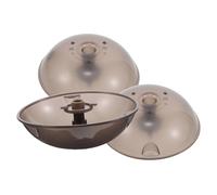 COHEALI 3 Piezas Depósito de Recogida de Aceite para Campana Extractora, Bandeja de Plástico Resistente al Calor 4,64 Pulgadas con Diseño de Tres Mordazas, Recolector Extraíble Color