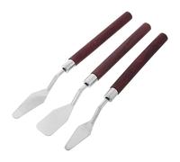 COHEALI 3 Piezas Espátulas para Mezclar Pintura al Óleo y Acrílica Hojas de Metal y Mango de Madera, Ideales para Técnicas y Procesos de Pintura Artísticos