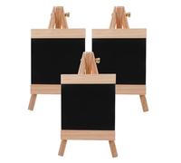 COHEALI 3 Piezas Pizarra de Madera Negra con Soporte Caballete en Forma, Fácil de Limpiar y Resistente, Adecuado para Menús en Eventos y Ferias