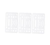 COHEALI 3 Piezas Plantillas de Medición y Borrado de Plástico Transparente para Dibujo Técnico y Construcción Reglas Geométricas Multifuncionales para Oficina y Escuela