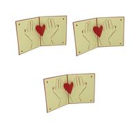 COHEALI 3 Piezas Tarjeta de Felicitación 3D Día Madre, Diseño Recortado a Mano en Papel, Tarjeta Corazón Amoroso, Colores Brillantes, Ligera y Segura, Obsequio Especial para Festivales y