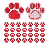 COHEALI 30 Parches Termoadhesivos Bordados de Pata de Perro Pequeño Apliques para Ropa y Mochilas Parches Autoadhesivos para DIY Kit de 30 Piezas para Decoración y Reparación