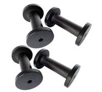 COHEALI 4 Piezas Carretes de Costura de Madera Vintage para Estudios y Decoración del Hogar, Bobinas de Hilo Negro que Inspiran Creatividad y Sostienen Hilo para Manualidades