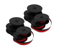COHEALI 4 Piezas Cinta Repuesto Vintage Máquina de Tinta de Escribir para de Doble Carrete, Nylon Duradero, Color Rojo Negro y Compatibles con Clásicos, Uso Oficina y Escritura Manual
