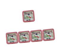 COHEALI 5 Piezas caja de lata navideña natal decoração christmas decor cajas de galletas navideñas Envase de galletas navideñas cookie jar dulces a granel lata de dulces navideños planchar