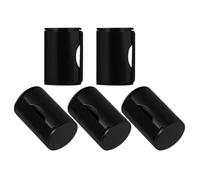 COHEALI 5 Piezas de Mini Maracas de Plástico Negro para Banjo y Ukelele, Diseño Compacto y Ligero, Fácil de Agarrar para Actuaciones al Aire Libre y Viajes