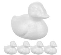 COHEALI 5 Piezas Mini Figura de Pato de Espuma, Patitos de Espuma para Arreglos, Bricolaje, Ligero, Pintable a Mano, Decoración del Hogar, Manualidades de Pintura Diy, Obsequio