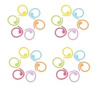 COHEALI 50 Piezas Marcadores Pintados Metálicos en Forma Helicoidal de Cobre para Proyectos de Crochet, Anillos Removibles sin Enganches, Ideales para Tejer y Viajar