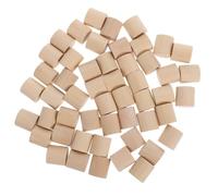 COHEALI 50 Unidades Bloques de Madera Cilíndricos Ideales para Pintar y Tallar sin Pintar Material Seguro y Natural, Formas Geométricas Redondas para Manualidades Diy