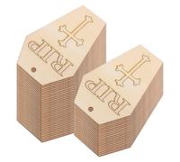 COHEALI 50 Unidades Rodajas de Madera Beige para Manualidades Infantiles, Embellecimiento Creativo y Mejora Discriminación de Colores en Proyectos de Pintura DIY