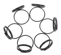 COHEALI 6 Clips Portanotas Metálicos Negros Soporte Doble Anillo Redondo, Portanúmeros de Mesa Decorativos para Boda, Expositor Multifuncional para Oficina y Eventos