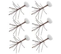 COHEALI 6 Piezas Árboles Miniatura Artificiales para Decoración de Maquetas y Paisajes de Ferrocarril para Proyectos DIY y Escenas Navideñas Árboles de Mesa Realistas para Interiores y