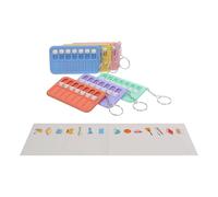 COHEALI 6 Piezas Rastreador de Hábitos Diarios Personalizable con Pegatinas, Tablero Visual de Abs con Llavero para Seguimiento Mensual y Planificación en Clase
