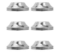 COHEALI 6 Piezas Soporte Base Poste Barandilla Metal Inoxidable Redondo 51 MM Faldón Decorativo para Escaleras Jardín y Porche Accesorios de Montaje