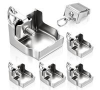 COHEALI 6 Piezas Tapones de Extremo Accesorios Duraderos para Riel de Cortina de Acero Inoxidable para Reparación y Decoración de Barra de Cortina, Diseño Simple y Elegante