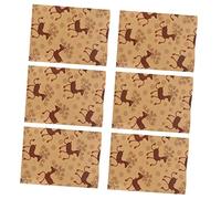 COHEALI 6piezas Papel De Retro Estilo Europeo Para Navidad Papel De Embalaje Durable y Creativo Para Fiestas y Ocasiones Especiales