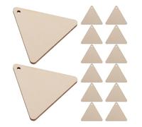 COHEALI 75 Piezas de Triángulos de Madera Natural sin Pintar Orificio, Rodajas Triangulares de 50 Mm para Manualidades Diy, Colgantes de Madera Pretaladrados para Decoración y Pintura