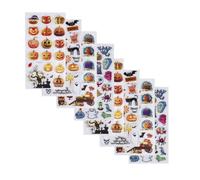 COHEALI 8 Hojas Pegatinas 3d de Halloween Diseño de Calabaza y Fantasma, Material Eva, Variedad de Formas Pueden Pegar Libremente para Manualidades Varios estilos