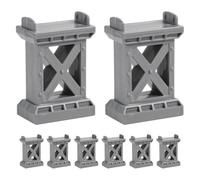 COHEALI 8 Piezas Soporte de Puente de Plástico Gris para Maquetas de Tren, Accesorios para Vías Ferroviarias, Pilares de Puente DIY para Modelismo y Paisajismo Ferroviario