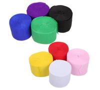 COHEALI 8 Rollos Rollos de Serpentinas de Papel Crepé de Colores Vibrantes y Textura Suave para Decoraciones de Bodas y Grandes Eventos