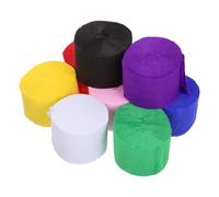 COHEALI 8 Rollos Serpentinas de Papel Crepé Morado y Verde para Decoraciones de Cumpleaños, Rollos Textura Suave y Gran Capacidad para Manualidades