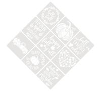 COHEALI 9 Hojas Plantilla de Calabaza Pet para Pintar Reutilizable, Accesorio Delicado para Ambientación Otoñal en Paredes y Manualidades Familiares