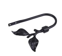 COHEALI Abrazadera de Cortina de Metal Negro Diseño de Hojas, Resistente y Fácil de Montar para Cocina y Oficina, Gancho Decorativo para Cortinas