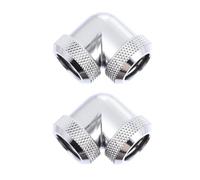 COHEALI Accesorio para Refrigeración Líquida Pc, Adaptador Extensor de Latón 14 Mm, Codo Giratorio 90 Grados Doble, Kit de 2 Piezas para Sistemas de Enfriamiento por Agua