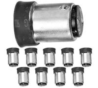 COHEALI Adaptador de Bombilla B15 a E14 Convertidor de Base Rosca 10 Unidades Material Resistente a Altas Temperaturas Color Negro para Uso en Garajes Talleres y Sistemas de