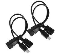 COHEALI Adaptador Micro USB a USB Otg 2 Piezas Cable de Datos Multifuncional Negro Compatible con Dispositivos de Streaming y Retro Conversor USB para Teléfono y Tableta