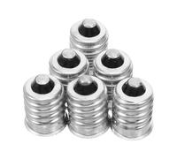 COHEALI Adaptador Portalámparas E14 a E12 10 Unidades Casquillo Convertidor de Bombilla LED Rosca Adaptador de Base de Lámpara Metálico Plateado para Uso Doméstico y Oficinas