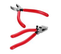 COHEALI Alicates para Romper Vidrio Pesados de 6 y 8 Pulgadas con Mordazas Curvas, Herramienta Precisa para Vidrieras, Mosaicos y Elaboración de Vidrio, Suministros para Trabajos Manuales