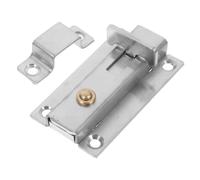 COHEALI Automático Rebote Pestillo de Puerta y Cerradura de Puerta Pestillo Deslizante de Acero Inoxidable Plata 55.5mm y 24.6mm Tornillos para Armarios y Oficina y Hogar