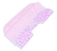 COHEALI Babero para Adultos Grandes 50x80 Cm, Protector de Ropa Reutilizable Bolsillo, Babero Hora de Comer y Personas Mayores, Fácil de Limpiar, Antibacteriano, Color Rosa Flores