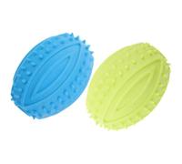 COHEALI Balones de Goma para Perros Pequeños 2 Piezas, Juguetes Masticables Chirriantes para Cachorros, Portátiles y Resistentes para Entrenamiento y Diversión Interior y Exterior