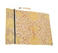 COHEALI Bolsa para Libros Bíblicos con Cremallera Grande, Estilo Chino con Borlas, Tela Suave Color Amarillo Claro, Organizador y Bolso Decorativo para Almacenamiento y Protección