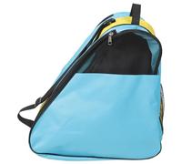 COHEALI Bolsa para Patines Cremallera Mochila para Patines en Línea y Hielo Nylon Resistente Color Azul y Amarillo Bolsa de Transporte Ruedas para Uso Exterior Almacenamiento Práctico