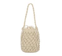 COHEALI Bolso Bandolera Diseño de Cordón para Proteger Objetos Tejido de Poliéster Color Beige para Mujer Adecuado para Vacaciones y Uso Casual