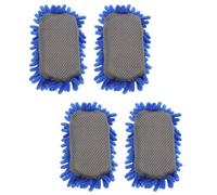 COHEALI Borrador de Pizarra Blanca 4 Unidades en Color Azul, Microfibra Lavable de Doble Cara para Borrado en Seco y Limpieza Eficaz, Adecuado para Uso Escolar, Oficina y Hogar