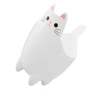 COHEALI Bote de Basura para Oficina y Hogar Organizador Compacto de Plástico Blanco Diseño de Gato Adecuado para Ordenar Pequeños Objetos en Mesa para Escritorio