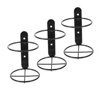 COHEALI Botellero de Pared Individual para Vinos, Soporte Metálico Negro 3 Piezas, Estante de Exhibición Montado en Pared para Cocina, Comedor y Bar, Organizador Compacto para Botellas