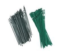 COHEALI Bridas Flexibles para Plantas de Jardín 300 Unidades Verdes Diseño Espina de Pescado Ajustables para Atar Árboles Arbustos y Plantas Trepadoras Alambre Plástico Ecológico para