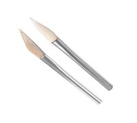 COHEALI Bruñidor de Ágata Mango Corto de Acero Inoxidable, 2 Piezas para Pulido y Alisado de Joyería, Adecuado para Trabajos en Oro y Bisutería, Uso en Fabricación de Cuentas