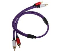 COHEALI Cable de Audio Rca Macho a Macho para Altavoces y Ordenador Conductor de Cobre Libre de Oxígeno y Cubierta de Nylon, Transmisión de Señal Clara y Fiable