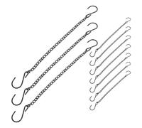 COHEALI Cadenas Metálicas Negras para Colgar Letreros y Plantas 25 CM con Ganchos S Resistentes Pack de 10 Unidades Ideales para Tiendas Exteriores y Decoración Colgante