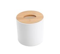 COHEALI Caja de Almacenamiento para Pañuelos Redonda de Madera Tapa, Juego 2 Unidades, Portapañuelos Papel Higiénico para Cocina, Baño y Sala de Estar, Organizador Práctico y Ligero