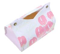 COHEALI Caja de Pañuelos Rectangular Multifuncional para Baño y Escritorio, Funda Decorativa Rosa Diseño de Flor de Tulipán, Porta Pañuelos Recargable de Piel Sintética Fácil de Limpiar