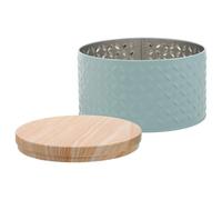 COHEALI Caja Metálica Redonda para Galletas Tapa, Caja de Almacenamiento Decorativa de Metal, Resistente y Práctica, Adecuado para Regalos Navideños y Decoración en Fiestas