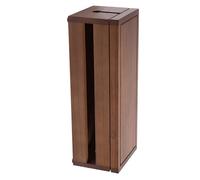 COHEALI Caja Organizadora Grande de Madera Maciza para Enchufes Múltiples y Cables, Caja de Almacenamiento Decorativa en Color Café Disipación de Calor y Cubierta Desmontable para Gestión